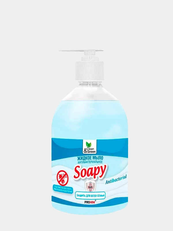Жидкое мыло антибактериальное с дозатором 500 мл Clean&Green CG8063