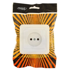 Розетка одноместная Luazon Lighting "ЕКБ", 10 А, скрытая, без з/к, белая