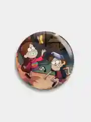 Багровый значки Гравити Фолз большие 56мм, Gravity Falls