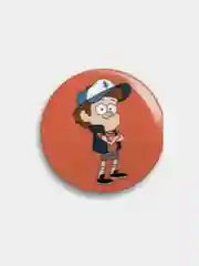 Коралловый значки Гравити Фолз большие 56мм, Gravity Falls