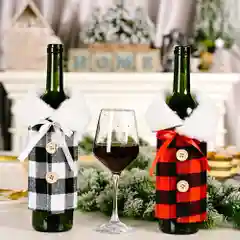 Украшение на бутылку/Чехол для бутылки/ Мешок под бутылку/ Декор стола Новый год/Рождество