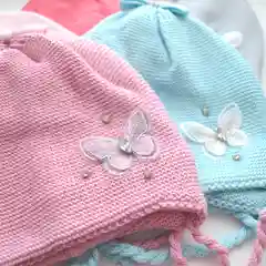 Шапка детская / шапочка для девочки / шапочка осень- весна / демисезон на завязках
