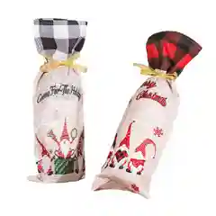 Украшение на бутылку/Чехол для бутылки/Мешок под бутылку/Декор стола Новый год/Рождество.