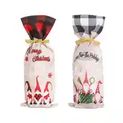 Украшение на бутылку/Чехол для бутылки/Мешок под бутылку/Декор стола Новый год/Рождество.