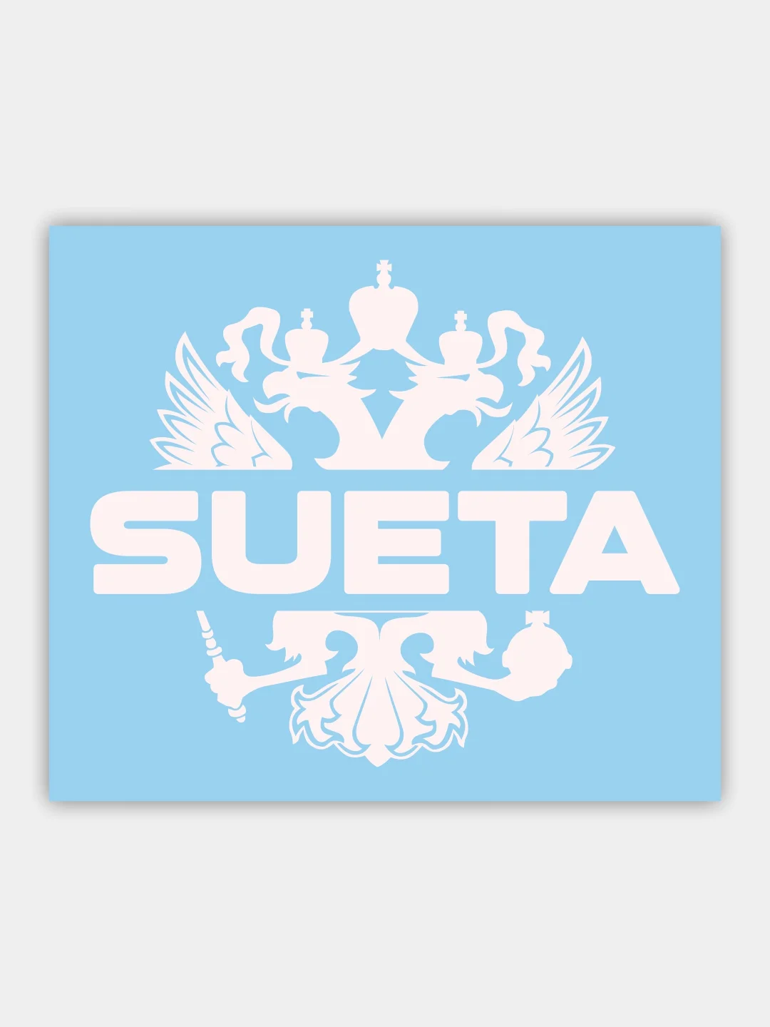 Белый наклейка на автомобиль "герб SUETA"