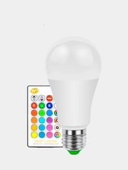 Умная лампочка светодиодная LED RGBW / умная лампа с пультом