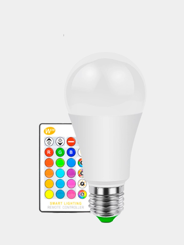 Умная лампочка светодиодная LED RGBW / умная лампа с пультом