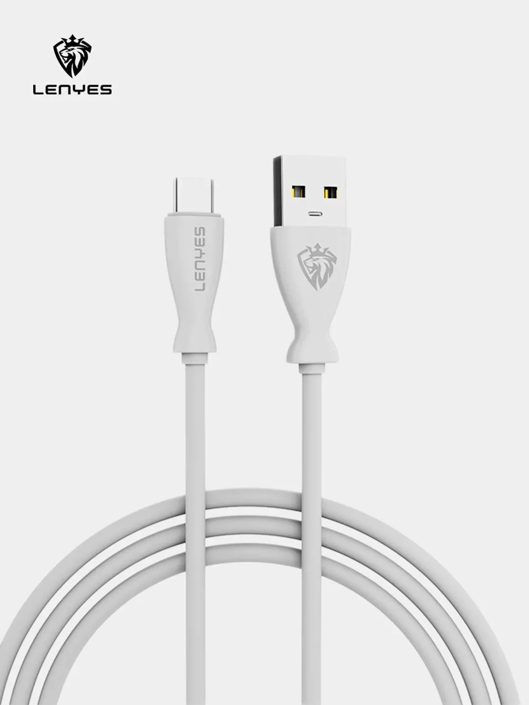 Черный кабель для зарядки LENYES LC 25см Lightning , Type-C, micro-USB