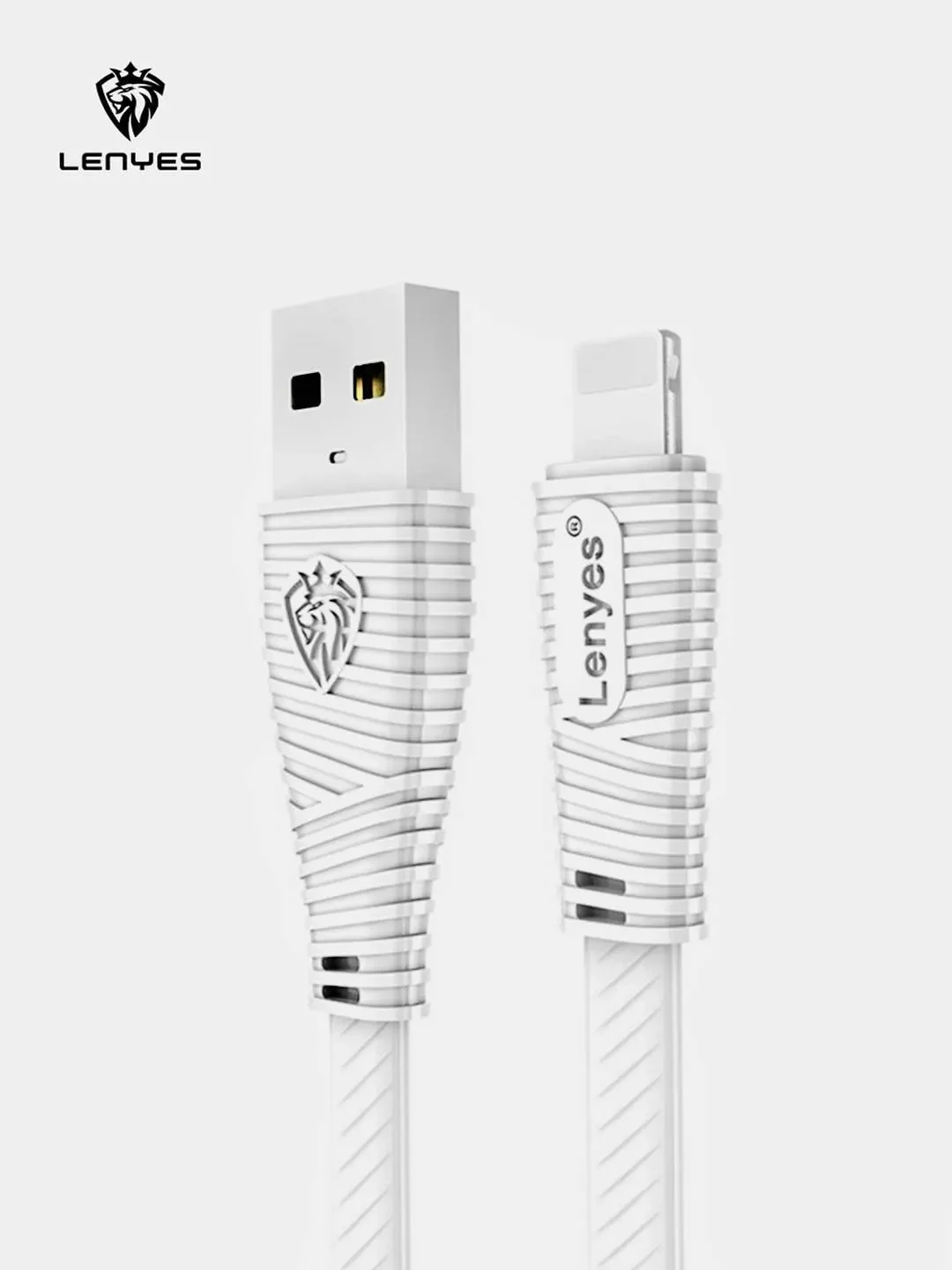 Черный кабель для зарядки LENYES LC 25см Lightning , Type-C, micro-USB