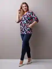 Темно-синий milena21 Туника  женская "Капелька", туника из хлопка