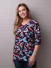 Темно-синий milena21 Туника  женская "Капелька", туника из хлопка