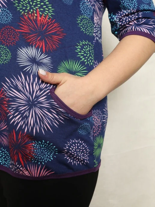 Индиго milena21 Туника  женская "Капелька", туника из хлопка