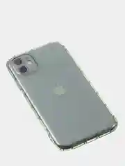 Зеленый чехол для iPhone 11 прозрачный цветной силиконовый
