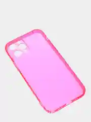 Розовый чехол для iPhone 12 Pro прозрачный цветной силиконовый