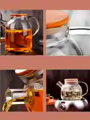Заварочный чайник с бамбуковой крышкой, стеклянный