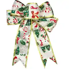Новогоднее украшение "Бант Merry christmas" 20 см. Новый год/Рождество