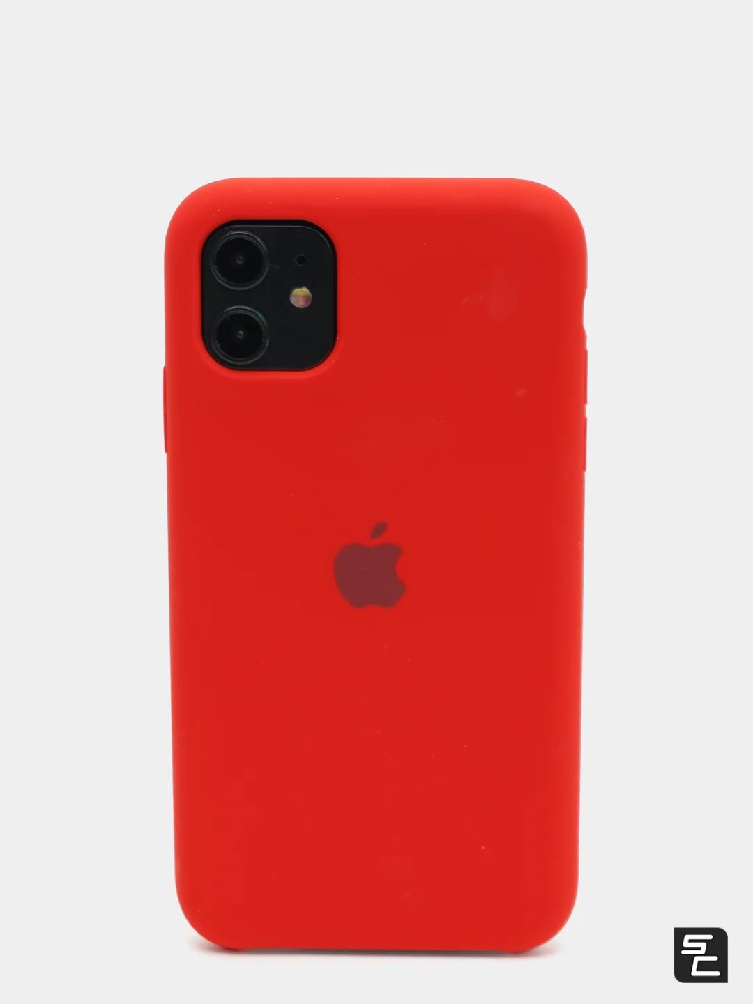 Красный чехол Silicone case для iPhone 11 с открытым низом