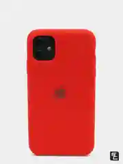 Красный чехол Silicone case для iPhone 11 с открытым низом
