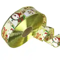 Золотой декоративная новогодняя лента 5см*2м. Новый год/Рождество