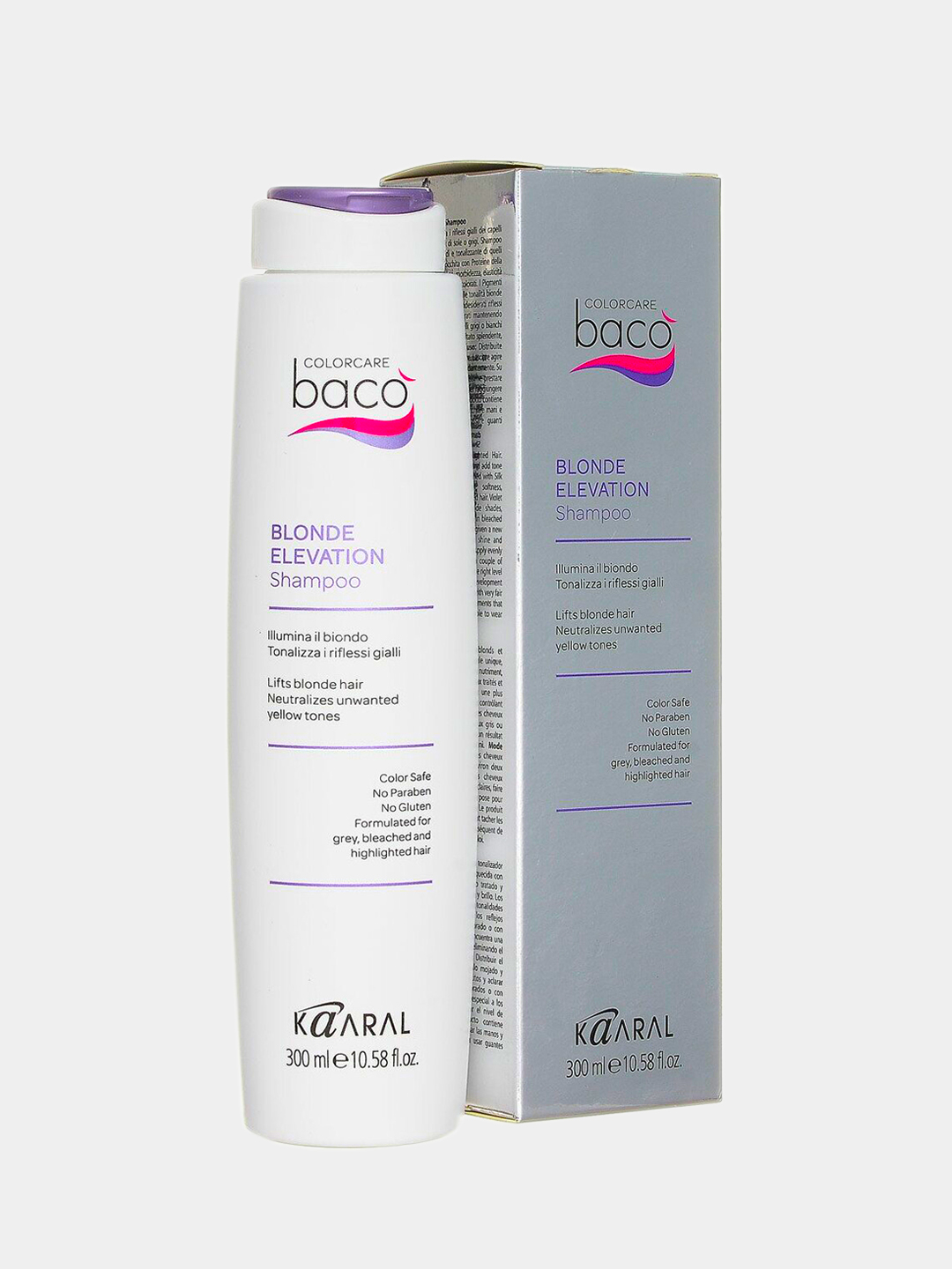 Blonde elevation. Kaaral blonde Elevation Shampoo. Baco Color Care blonde Elevation Silver Shampoo. Кондиционер каарал Бако. Blonde Elevation Shampoo lt 1 антижёлтый шампунь для волос.