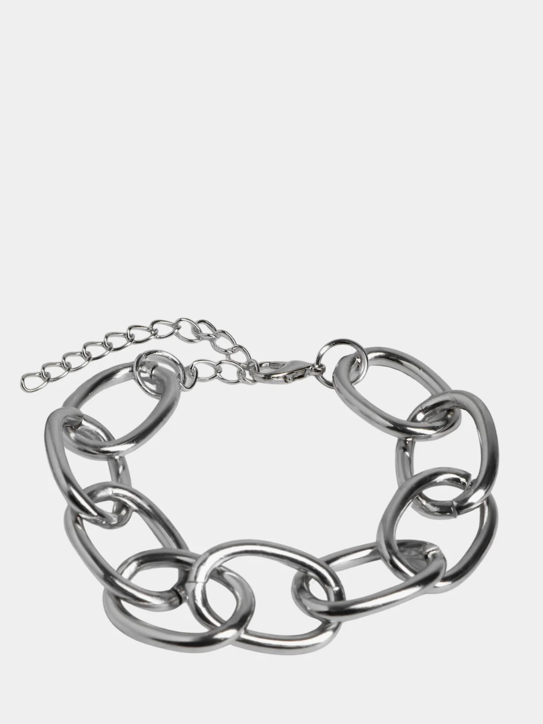 Серебряный женский браслет из цепей