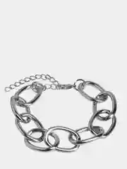 Серебряный женский браслет из цепей