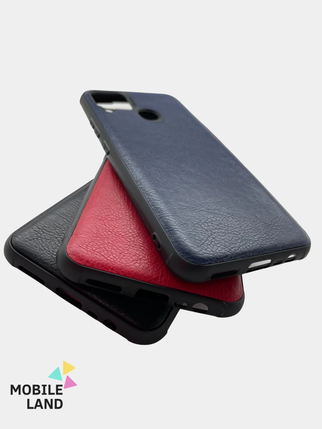 Красный чехол Realme C15 / С12 / C25 силиконовый, имитация кожи