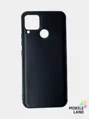 Красный чехол Realme C15 / С12 / C25 силиконовый, имитация кожи