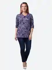 Фиолетовый milena21 Туника  женская "Капелька", туника из хлопка