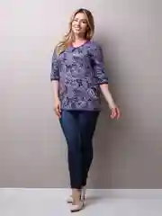 Фиолетовый milena21 Туника  женская "Капелька", туника из хлопка