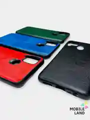 Красный чехол Realme C12 / С15 / C25 силиконовый, имитация кожи