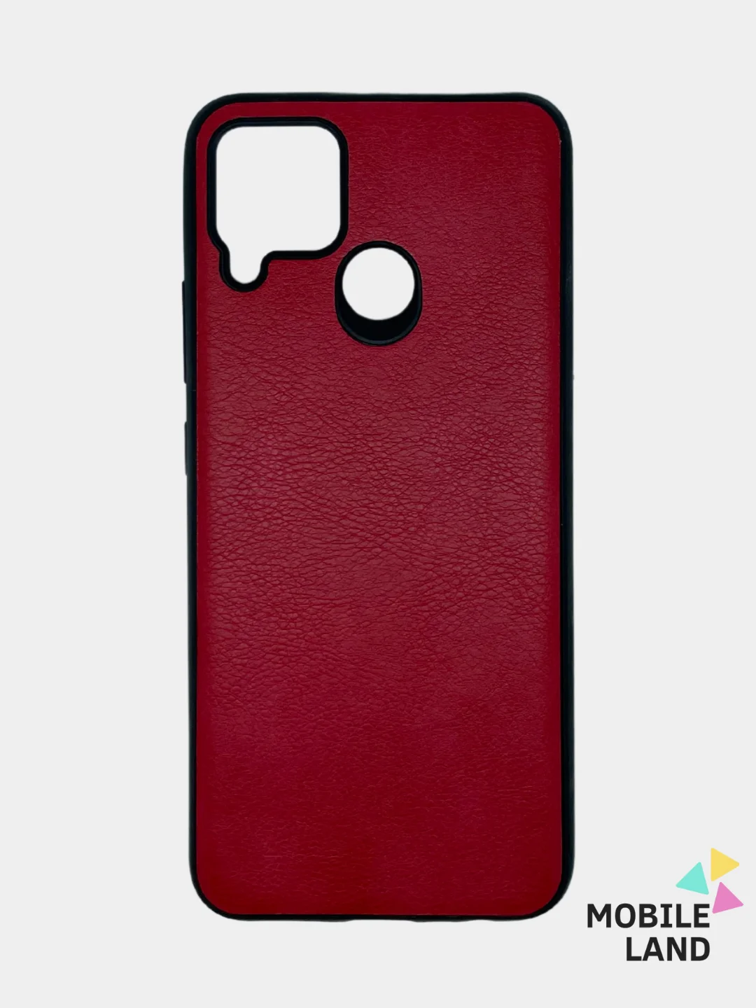 Красный чехол Realme C12 / С15 / C25 силиконовый, имитация кожи
