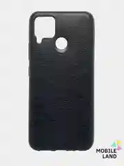 Красный чехол Realme C12 / С15 / C25 силиконовый, имитация кожи