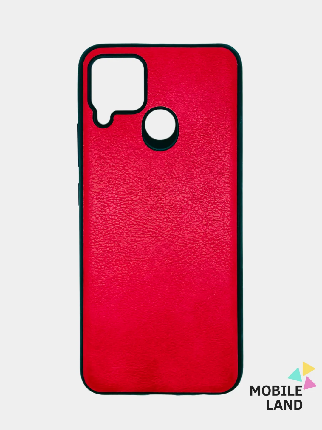 Красный чехол Realme C12 / С15 / C25 силиконовый, имитация кожи