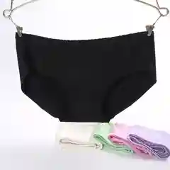 Черный женские бесшовные трусы слипы