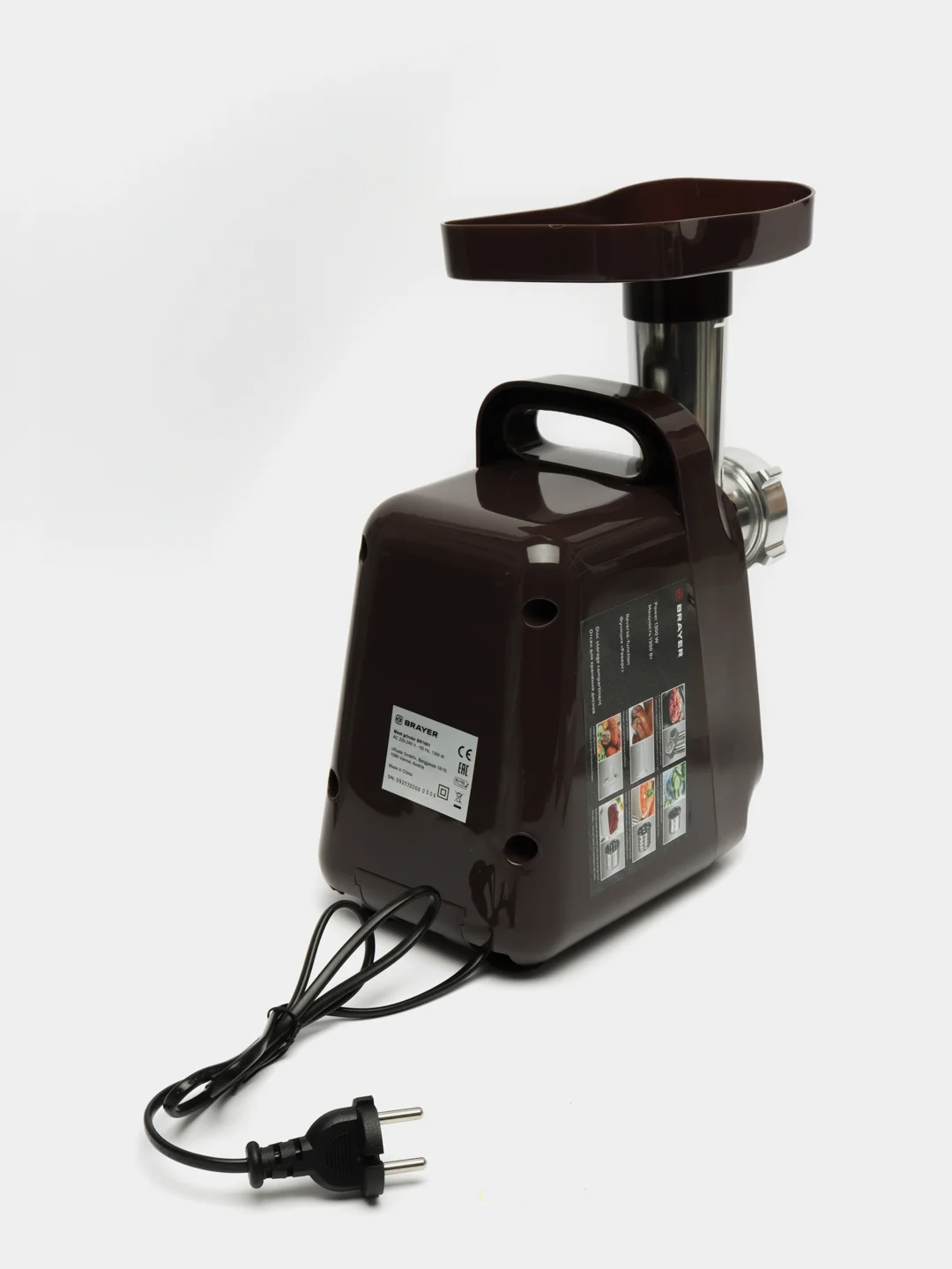 Электрическая мясорубка BRAYER BR1601, производительность, 1,5 кг/мин