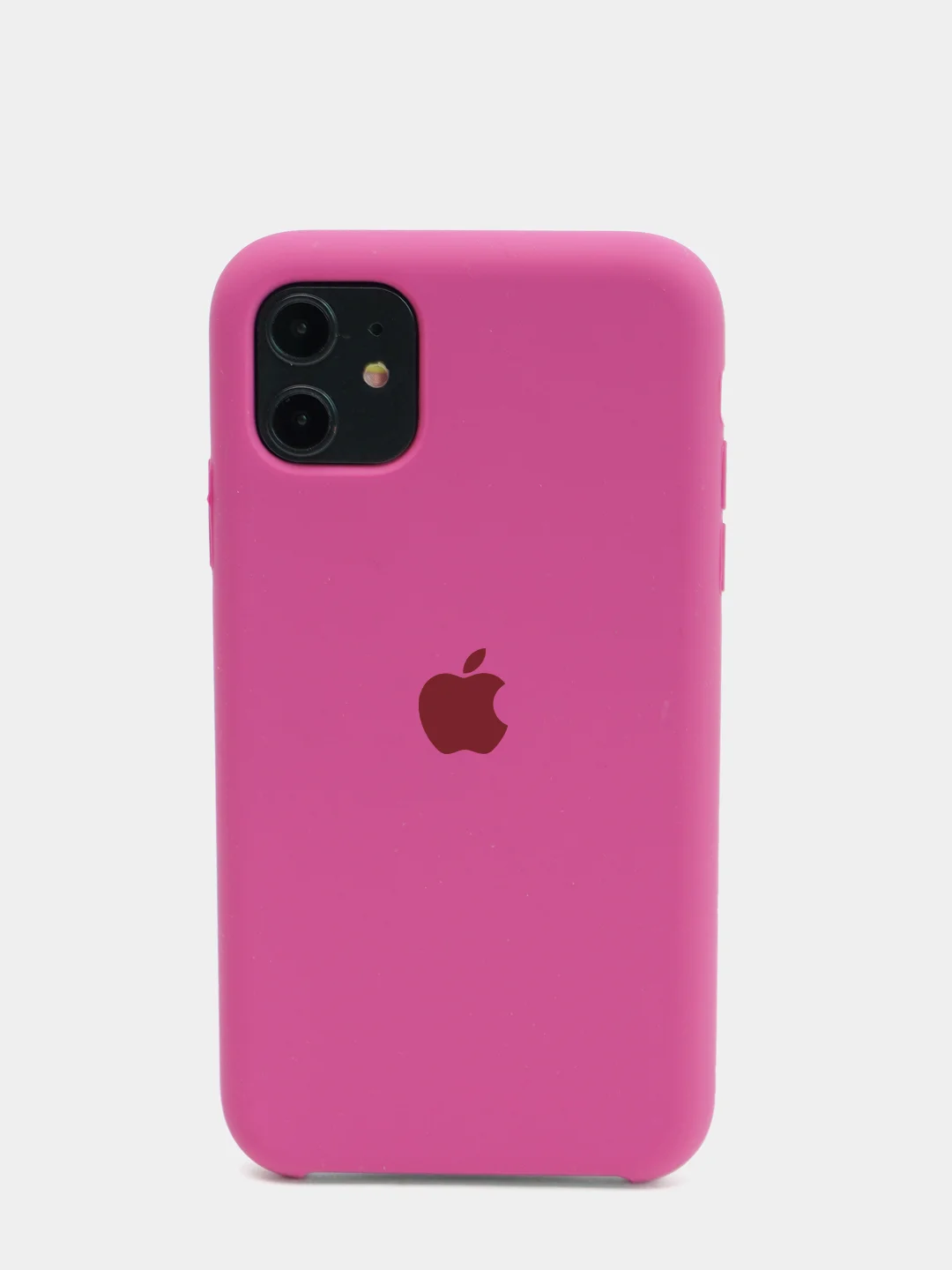 Фуксия чехол Silicone case для iPhone 11 с открытым низом