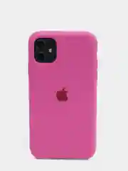 Фуксия чехол Silicone case для iPhone 11 с открытым низом