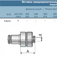 Вставка резьбонарезная (d- 5,0 кв.4,0) V230.12.5 5х4 (PUMORI)