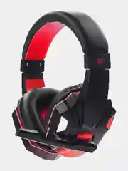 Красный игровые наушники SY830MV с микрофоном и подсветкой