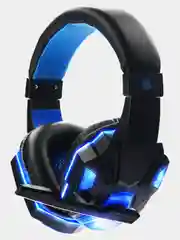 Темно-синий игровые наушники SY830MV с микрофоном и подсветкой