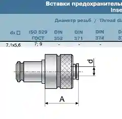 Вставка резьбонарезная (d- 7,1 кв.5,6) V230.12.9  7,1х5,6 (PUMORI)