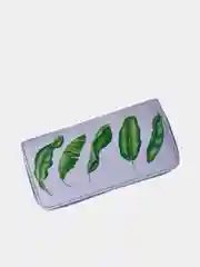 Белый кошелёк женский "Зеленые листья", 4 вида