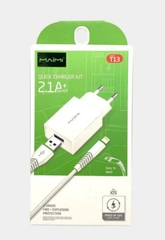 Сетевое зарядное устройство MAIMI T13 (1xUSB, 2.1А + кабель Apple Lightning)