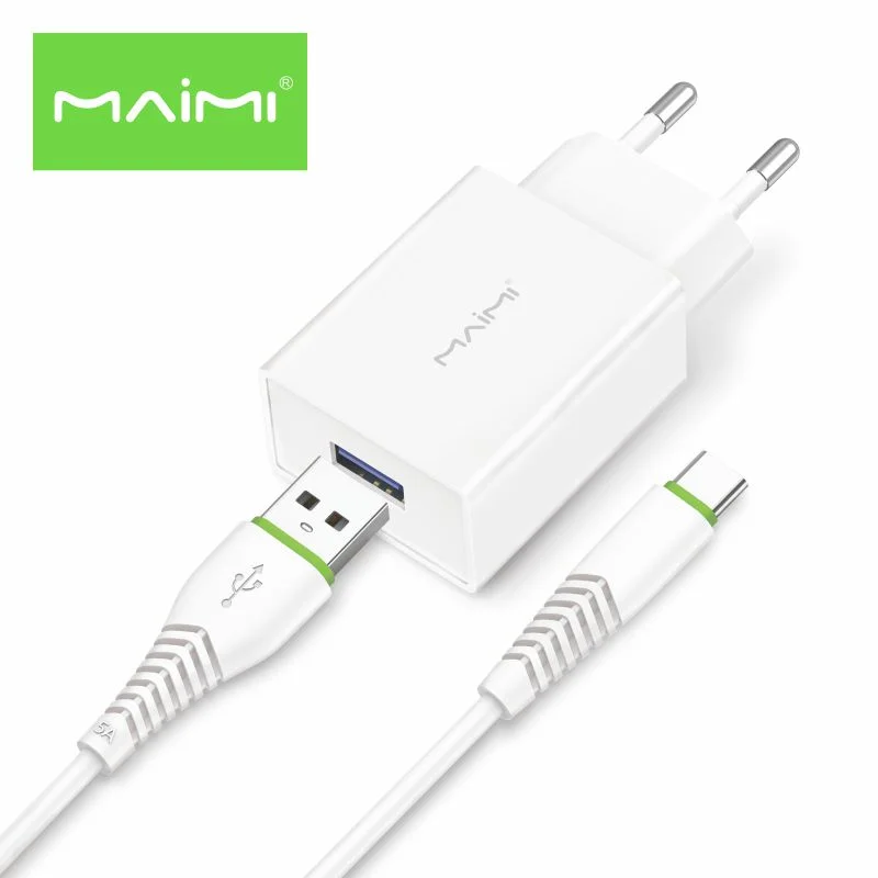Сетевое зарядное устройство MAIMI T13 1 x USB до 2.1А, с кабелем Type-C