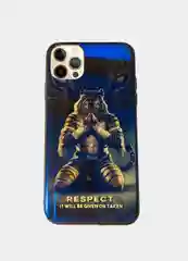Фиолетовый чехол на Iphone 11 Pro Max c картинками цветной