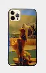 Бирюзовый чехол на Iphone 11 Pro Max c картинками цветной