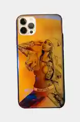 Розовый чехол на Iphone 11 Pro Max c картинками цветной