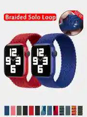 Белый нейлоновый ремешок для Apple Watch, плетёный, монобраслет