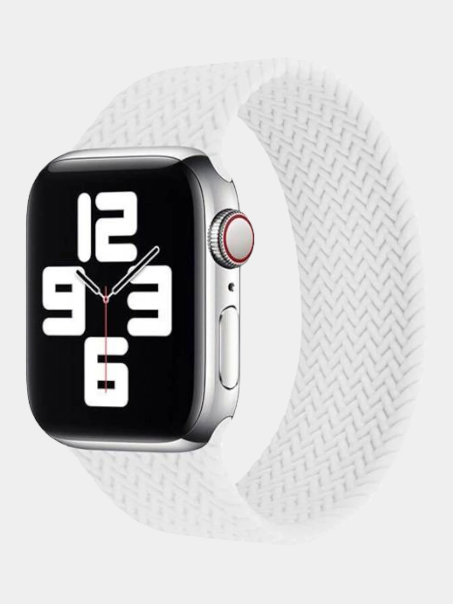Белый нейлоновый ремешок для Apple Watch, плетёный, монобраслет